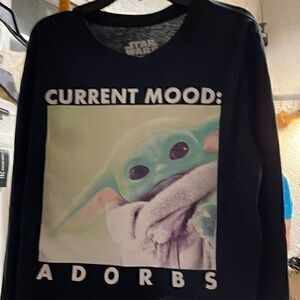 Black medium Star Wars Graphic LS TEE long sleeve new